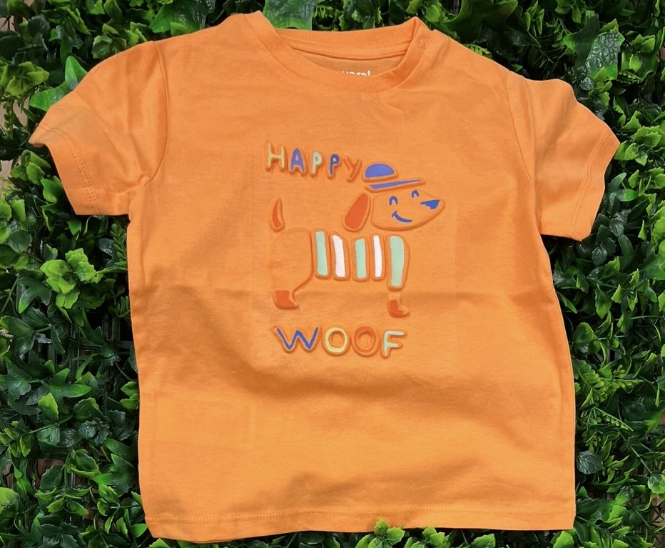 MAYORAL 1030 TODDLER ORANGE TEE  RAISED 3D EFFECT DETAIL 18MTHS ,2, & 3YRS ONLY 