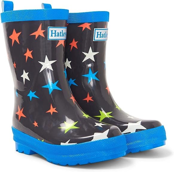 HATLEY BOYS CLOTHING NAVY OMBRE STARS WELLIES WITH MATCHING SOCKS  sold out  