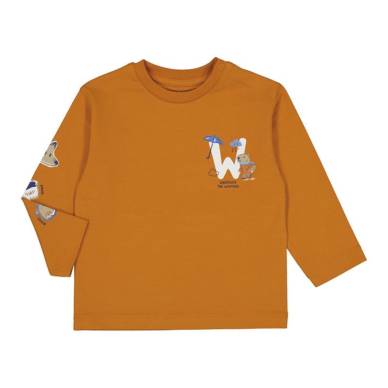 MAYORAL TODDLER BOYS CLOTHING  2020 ORANGE LONG SLEEVE TEE   sold out 
