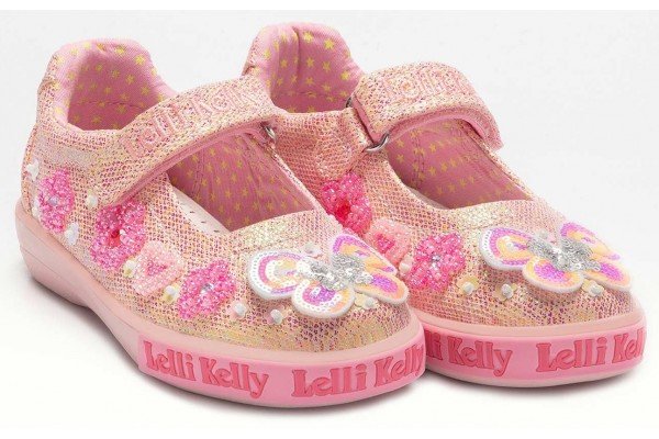 LELLI KELLY PALOMA LK2034 PEACH DOLLY SHOES  COMES WITH FREE GIFT  SIZES 25(7.5) & 32 (13)  only 