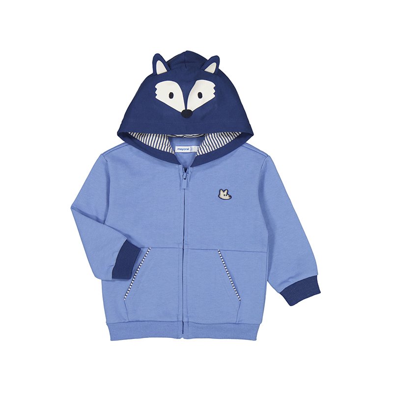 MAYORAL TODDLER BOYS CLOTHING  2446 PALE BLUE HOODIE  FOXY HOOD DETAIL  sold out 
