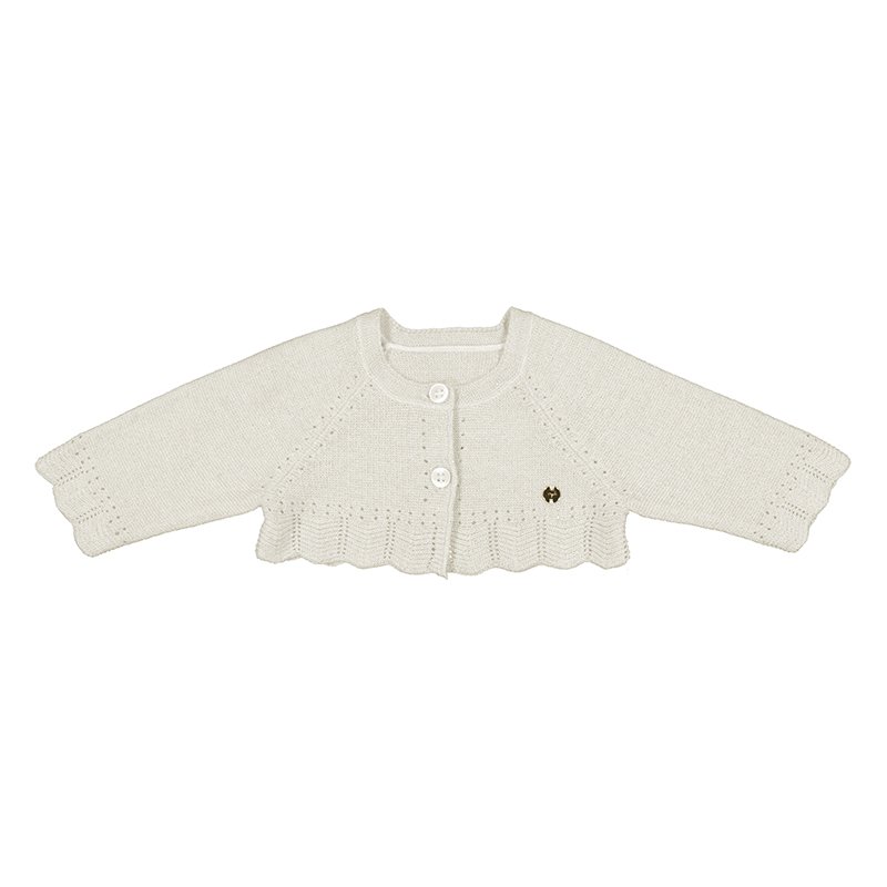 MAYORAL BABY GIRLS CLOTHING 307 OFF WHITE CARDIGAN LACE KNIT DETAIL 1/2,2/4,4/6,12 & 18MONTHS ONLY 