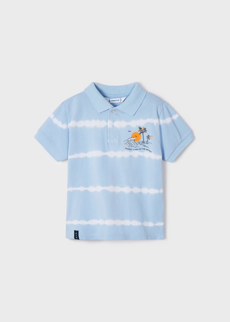 MAYORAL BOYS CLOTHING  3156 TIE DYE POLO SHIRT 2 &  3YRS ONLY