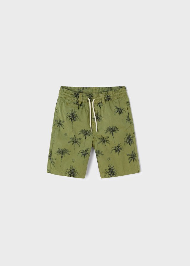 MAYORAL BOYS CLOTHING 3263 KHAKI PALM TREE COTTON DRAWSTRING SHORTS WITH POCKETS 7YRS ONLY 