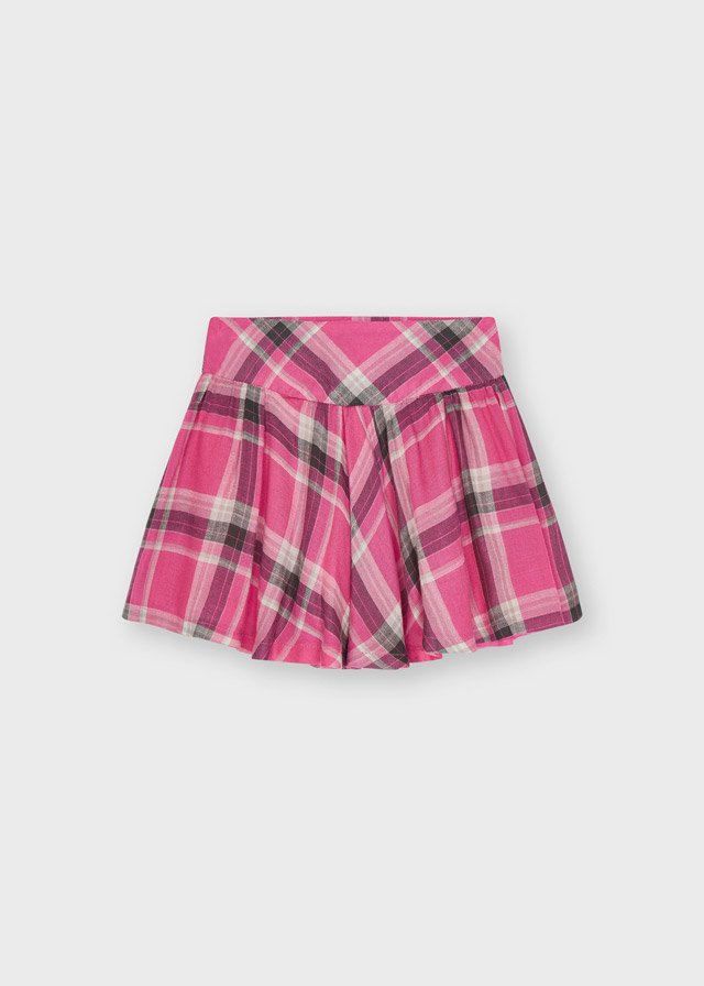 MAYORAL GIRLS CLOTHING 4905 FUCHSIA CHECK SKIRT   5YRS ONLY 