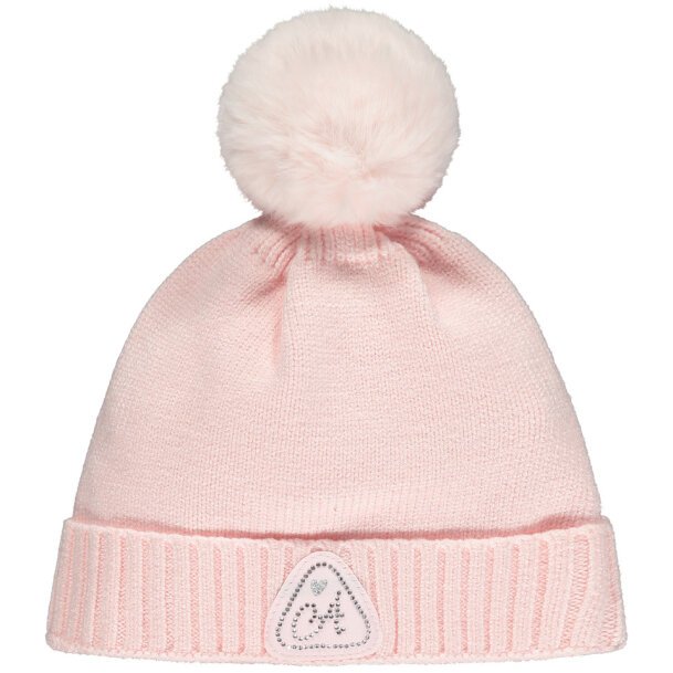 ADEE GIRLS CLOTHING  ASHLEY PALE PINK PEONY POMPOM HAT 