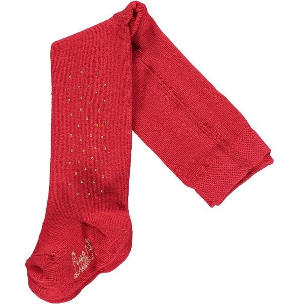 LITTLE A BABIES /TODDLER CLOTHING  BARBARA RED SPARKLE TIGHTS 
