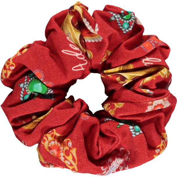 ADEE GIRLS CLOTHING  QUEEN  BETTY RED  PRINT SCRUNCHIE 