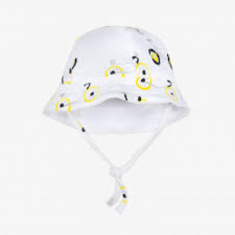 CATIMINI BABY CLOTHING GRAPHIC CITY CN90010 SUN HAT  WHITE /YELLOW/GREY