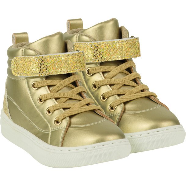 ADEE GIRLS CLOTHING  GOLD GLITZY HIGH TOP  SIZE   11.5 (30) only PLEASE STATE SIZE 