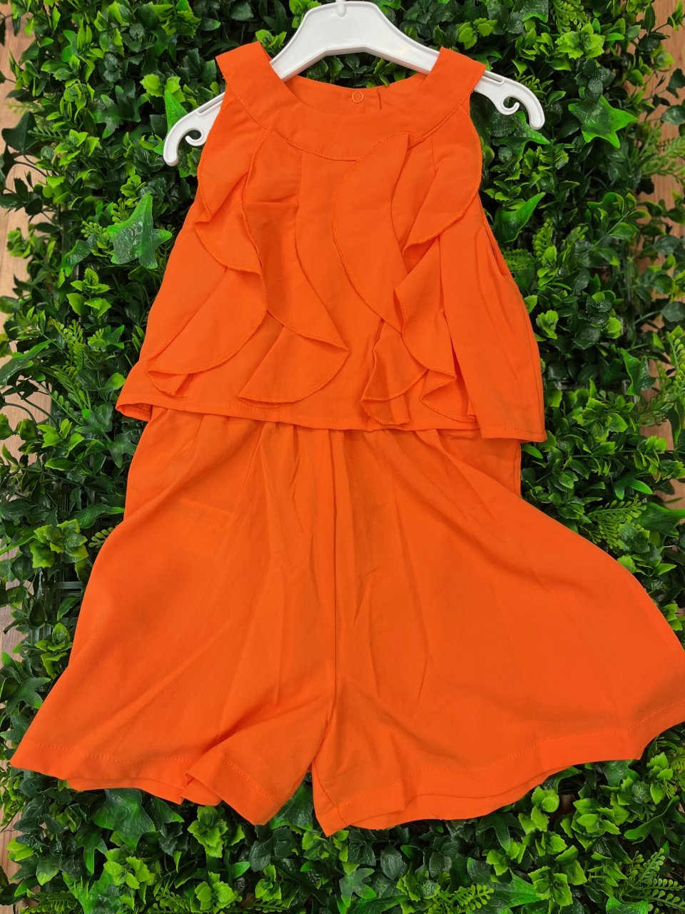 MAYORAL 3856 BRIGHT ORANGE SLEEVELESS PLAYSUIT 