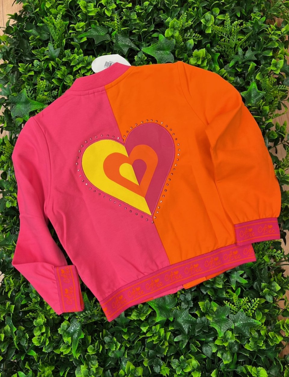 ADEE MANDY HOT PINK / ORANGE COLOUR BLOCK DANCE JACKET 