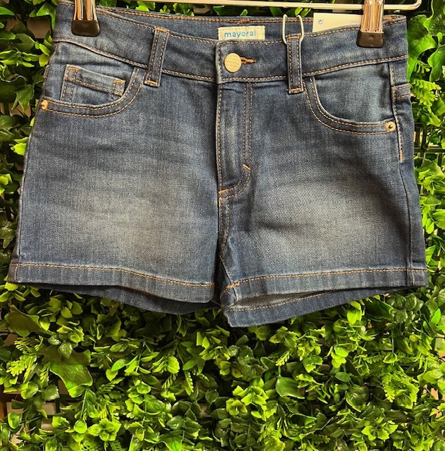 MAYORAL 236 SOFT SOFT STRETCH DENIM HOTPANTS ADJUSTABLE WAIST 4,5,6,8 & 9YRS ONLY 