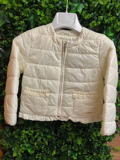 MAYORAL 1438 TODDLER GIRL OFF WHITE SUMMER LIGHTWEIGHT  PUFFER 18MTHS & 2YRS ONLY 