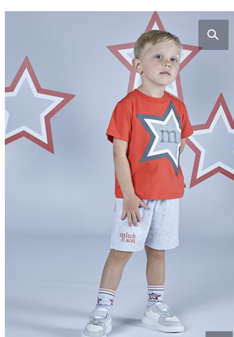 MITCH & SON BOYS CLOTHING  'A SUMMER STAR'  LOUIS RED/GREY SOFT SET 5YRS ONLY 