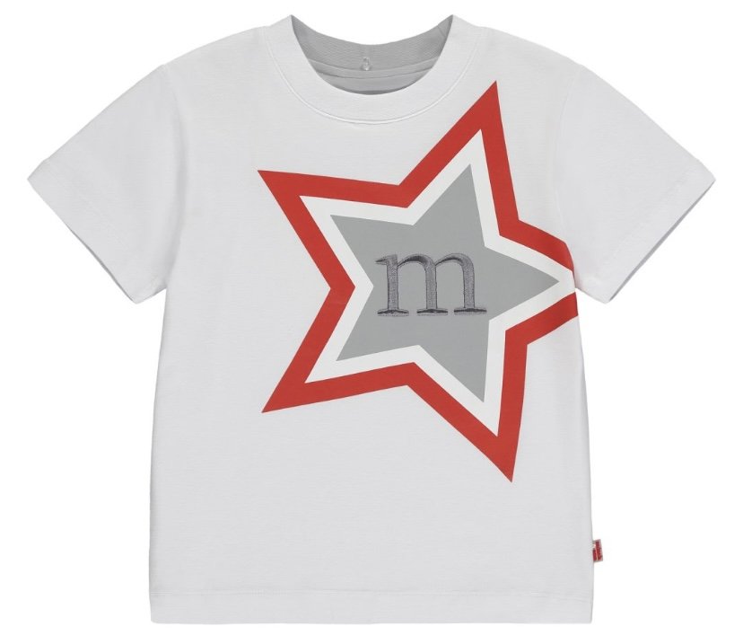 MITCH & SON BOYS CLOTHING  'A SUMMER STAR'  LAYTON WHITE LARGE STAR TEE 18mth ,2 & 3yrs only 