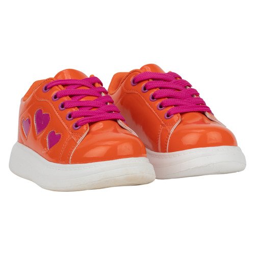 ADEE QUEENY HOT PINK/ORANGE  EXTREMELY LIGHTWEIGHT CHUNKY TRAINER  