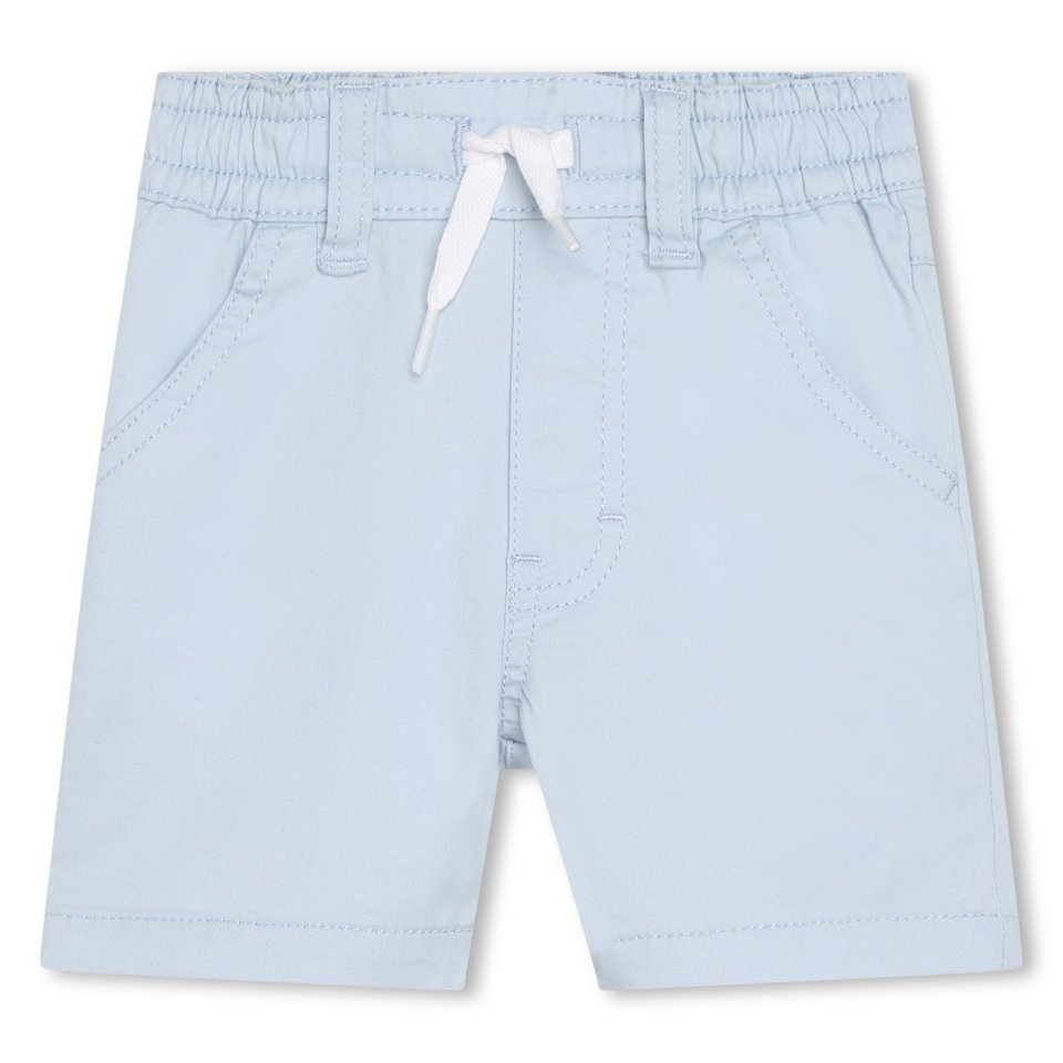 TIMBERLAND TODDLER BOYS CLOTHING T04A45 PALE BLUE COTTON PULL UP SHORTS BACK POCKETS log0 2yrs ONLY  