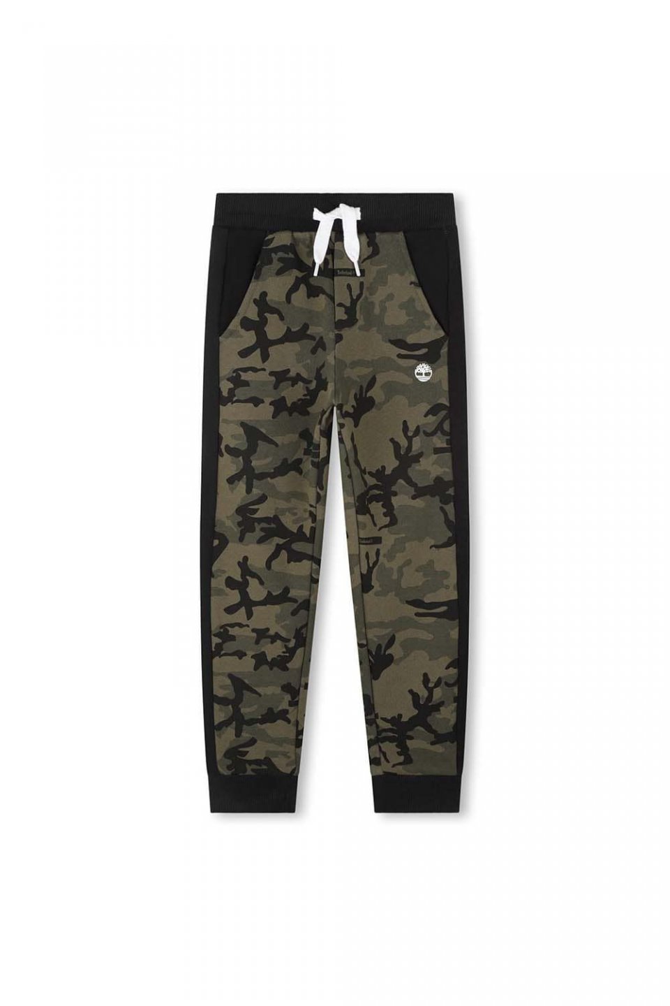 TIMBERLAND BOYS CLOTHING   T24C39 CAMO/BLACK JOGGER BOTTOMS 4yrs only 