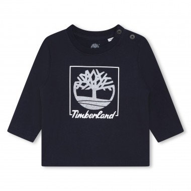  TIMBERLAND BOYS CLOTHING  T60002 NAVY LONG SLEEVE TEE WHITE PRINTED BANNER 18mths  only