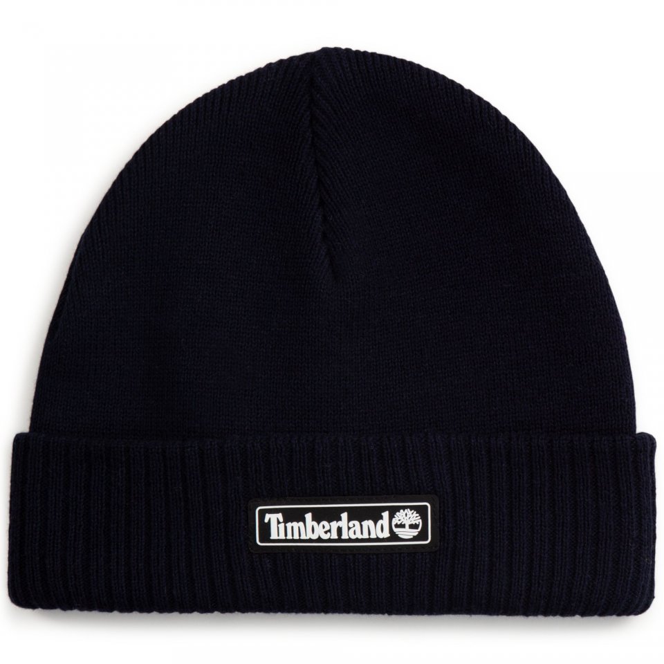 TIMBERLAND BOYS CLOTHING  T60019 NAVY KNITTED BEANIE 