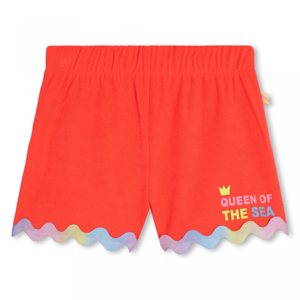 BILLIEBLUSH U20113 CORAL TOWELLLING SHORTS ( SOLD AS SET WITH U20062 )seperate listing