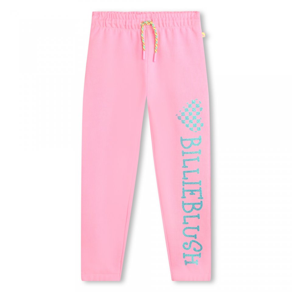 BILLIEBLUSH U20115 PINK BRANDED JOGGER BOTTOMS 